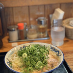 中華蕎麦 春馬 - 朝ラーセット（普）700円と九条ねぎTP100円