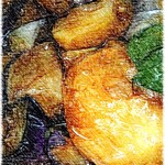 四川食府 - ピーマン、茄子とじゃが芋の醤油炒め　テイクアウト