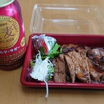 十勝豚丼 いっぴん - 蓋を開ける！自宅の金麦と～♪晩酌です！