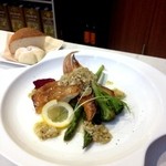 Brasserie anakale - ラドラキンキソテー・長ネギやみょうがなどのヴィネグレットソース