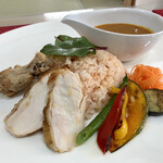 ナガタ店 - ココナッツミルクとチキンカレー…1000円（盛り付けてみた）