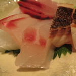 本濱 - 刺盛り  アオリイカ、イナダ、メジナ、イサキの炙り5