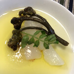 温石 - 薬味の木の芽は自前。うんまい。悶絶します