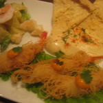 タイーム - ２０１２・５月　前菜盛り　甘エビのカダイフ揚げ等