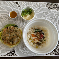 Chez T’S - 魚介のメランジェとエビのムース!  
                    かき揚げみたいな感じでバリ旨なり‼️