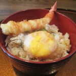 旬彩 天ぷら 心来(しんら） - えび天 小天丼。 玉子天 170円（税込）。　　　　　2020.05.01