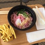 世羅高原農場 - さくらうどんとフライドポテト