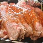 くまもと和ぎゅう まつおか - おまかせステーキ弁当、アップ