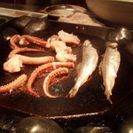 Ishiyaki Jidori Isshan - １８００円のコースの、海鮮