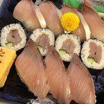 高木鮮魚店 - 平政にぎり盛り合わせ1070円税込