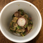 旬ものと日本酒 とみ笑 - ふきのとうのなめろう