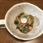 旬ものと日本酒 とみ笑 - ふきのとうのなめろう