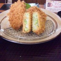 とんかつ まい泉 青山本店 - 2012春限定　春ｷｬﾍﾞﾂのﾒﾝﾁｶﾂ
