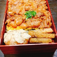 よろにく - 和牛生姜焼き with トリュフ卵