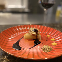 鉄板焼 花 - フォアグラの鉄板焼き