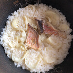 緒方 - 甘鯛ご飯の炊き上がり