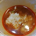 焼肉せんりゅう - カルビスープにライス投入