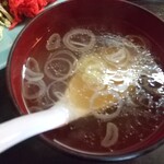 麺や横丁 縁日 - 湘南やきそばに付いてくる、スープ☆