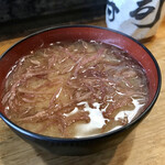 秀寿し - うな丼のセット味噌汁