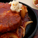 くまのフライパン - ポークチャップに載ってる山わさび