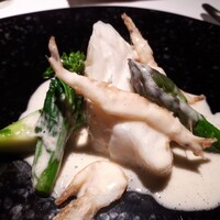 レストラン ラリューム - ⚫山口県産ハタのプランジャ焼き  新生姜のバターソース