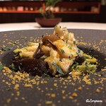 カーサ・デル・チーボ - 鮑と螺貝と生ｷｸﾗｹﾞのｱｵｻﾉﾘを練り込んだﾊﾞﾍﾞｯﾃ