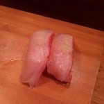 笹寿司 - 金目鯛のコブ〆です。おいしすぎて全て食べつくしちゃいました。