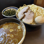 Men To Gyouza No Kou Bou Menya Shokudou - 麺屋特製つけ麺+大盛り ¥1150+100
                        特製はチャーシュー2枚、味玉、刻みのり