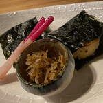 秀徳 2号店 - 帆立の炙り磯辺巻き