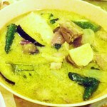 カオマンガイ - グリーンカレー