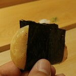 鮨 しゅん輔 - たいら貝の味噌漬け焼き