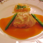 Le Vent Vert - キジのムースキャベツ包み　フレッシュオレンジソース