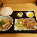 そば元 - 日替り定食ご飯大盛り