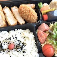 すぎ乃 麻布十番 - あじ豚ロース&メンチカツ弁当。