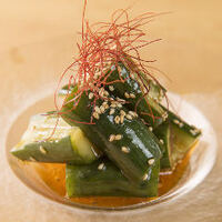 たたきキューリのラー油マリネ