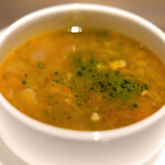 ビストロ アリアンス - ランチセット 1500円 の野菜スープ