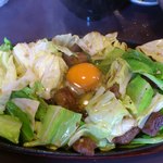 びっくり焼き亭 - ～yoshi1714オリジナル～　月見びっくり焼きランチ（すごもりバージョン）８５０円