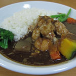Cafe de Curry - ８種の野菜と骨付きチキンのカレー