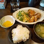 Tori Shichirin Dainingu Zon - 鶏のポン酢焼き定食５５０円
