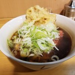 一〇そば - とり天・半紅生姜天、小うどん。