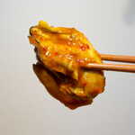 やがちゃんキムチ - ボイル牡蠣は磯の香りも楽しめる。激辛でないから安心できるし、具沢山で非常に気に入った