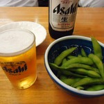 立ち呑み処 丹羽  - 「瓶ビール（大）」610円也。