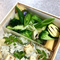 recte - 大鹿村 山菜ご飯・赤井川コロボックル村 グリーンアスパラ・三野農園 イエロービーツ・彩り野菜