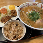 らーめん せんや - 醤油ラーメン  唐揚げタコ飯セット