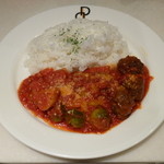 D's Diner Bianchi - 自家製ミートボールのトマト煮込みプレート(850円)※ライス大盛