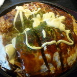 天照 - おのみち焼き麺ダブル（マヨネーズをかけました）