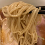 らぁ麺やまぐち - 京都「麺屋棣鄂」の平打ち中細ストレート麺（