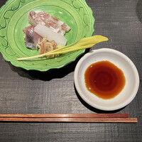 おおたに - 鯛の松皮造りと小鯵、剣先いかのお造り