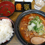 どんぶり豚三 - 甘辛肉豆腐（大）