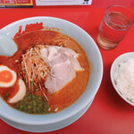 山岡家山形西田店 - ラーメンと半ライス